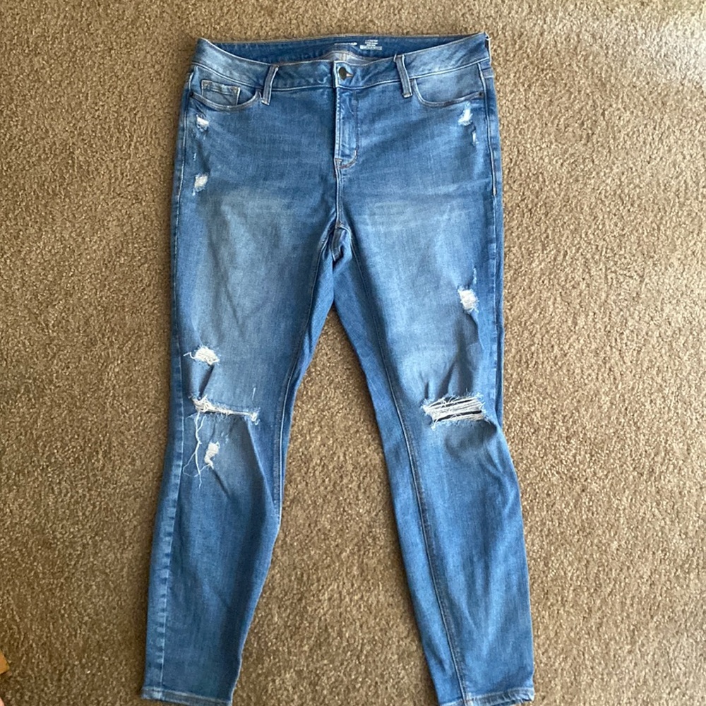 Old Navy Rockstar Super Skinny High Rise Secret Slim Pockets Jeans size 16 plus